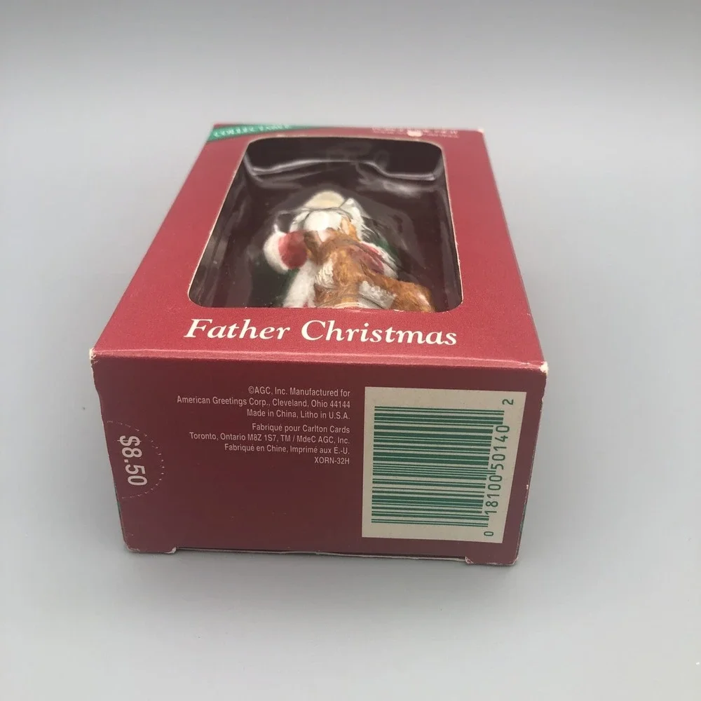Vtg American Greetings Forget Me‎ Not 1995 Father Christmas Tree Ornament Santa